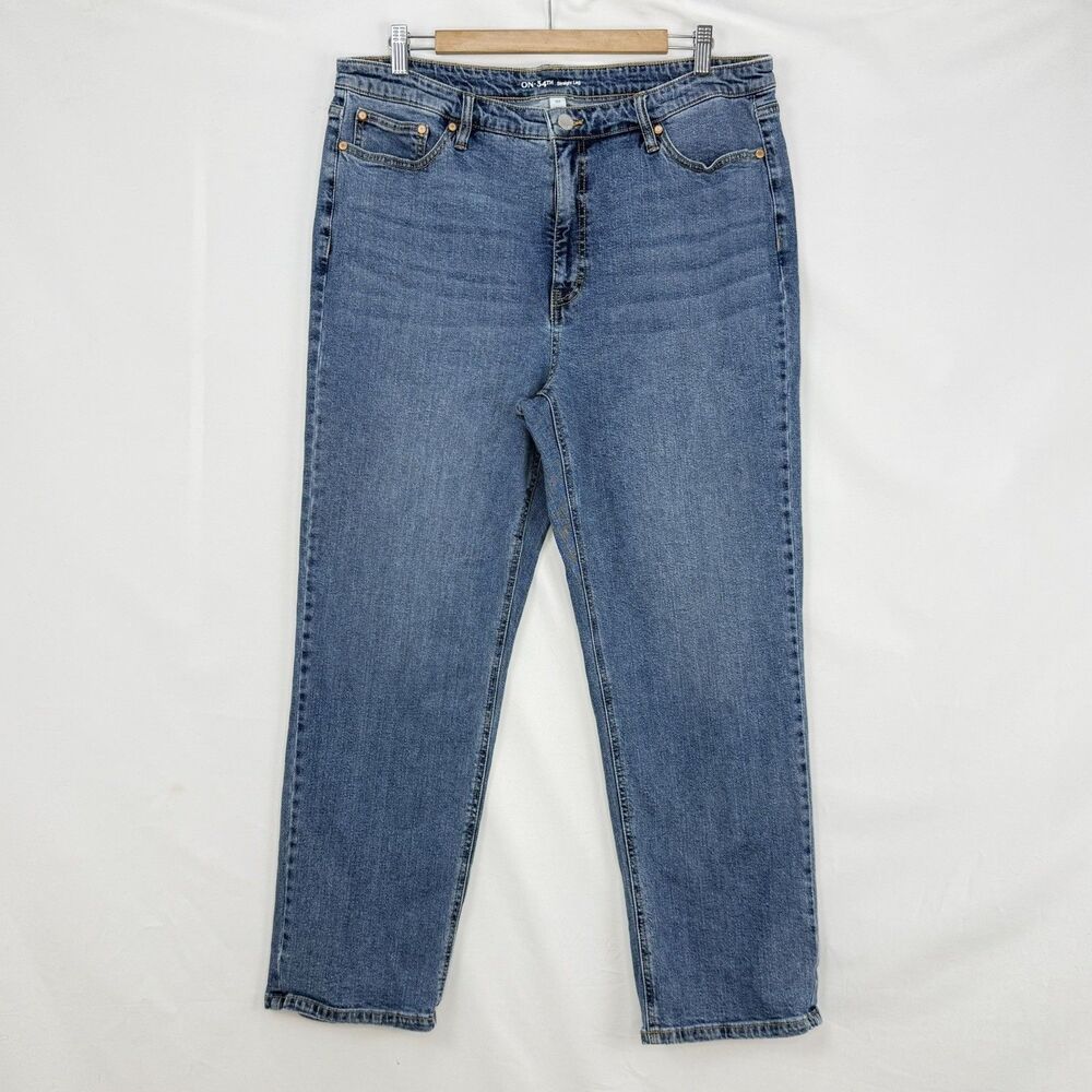 On 34th Straight Leg Jeans Women’s Size 16S Plus High Rise